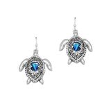 100532, SEA TURTLE ABALONE DANGLE EARRING