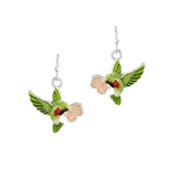100535, BIRD ENAMEL DANGLE EARRING