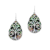 100537, TREE OF LIFE FILIGREE TEARDROP DANGLE EARRING