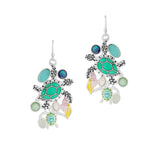 100540, SEA TURTLE ENAMEL DANGLE EARRING