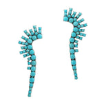 100543, WESTERN TURQUOISE STONE EARRING