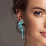 100543, WESTERN TURQUOISE STONE EARRING