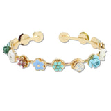 100571, FLOWER DECORATION CUFF BRACELET