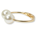 100572, CHUNKY PEARL OPEN BANGLE BRACELET