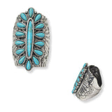 100588, WESTERN TURQUOISE STONE CUFF RING