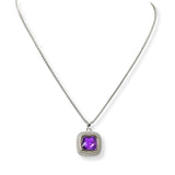 100639, GEOMETRIC CUBIC ZIRCONIA DESIGNER INSPIRED PENDANT NECKLACE