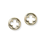 100651, CUTOUT CLOVER DESIGNER INSPIRED STUD EARRING