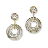 100654, MULTI ROUND DESIGNER INSPIRED EARRING