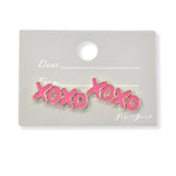 100656, "XOXO" ENAMEL STUD EARRING