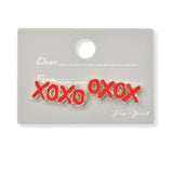 100656, "XOXO" ENAMEL STUD EARRING
