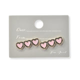 100657, TRIPLE HEART ENAMEL STUD EARRING