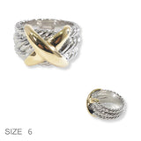 100667, SIZE 6, X ACCENT DESIGNER INSPIRED RING