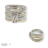 100668, CUBIC ZIRCONIA ACCENT DESIGNER INSPIRED RING