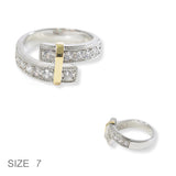 100672, BAND CUBIC ZIRCONIA ACCENT DESIGNER INSPIRED RING