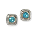 100673, GEOMETRIC CUBIC ZIRCONIA DESIGNER INSPIRED STUD EARRING