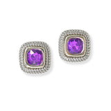 100673, GEOMETRIC CUBIC ZIRCONIA DESIGNER INSPIRED STUD EARRING