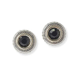 100674, ROUND CUBIC ZIRCONIA DESIGNER INSPIRED STUD EARRING