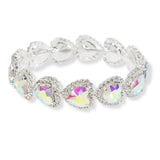 100675, HEART ACCENT CRYSTAL RHINESTONE CUFF BRACELET