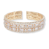 100678, CUBIC ZIRCONIA WITH CRYSTAL RHINESTONE CUFF BRACELET