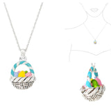 100725, EASTER EGG BASKET ENAMEL CHARM PENDANT NECKLACE