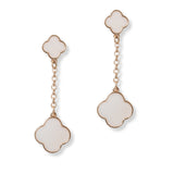 100736, ENAMEL CLOVER DROP DANGLE EARRING