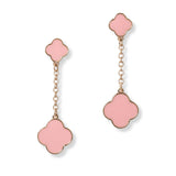 100736, ENAMEL CLOVER DROP DANGLE EARRING