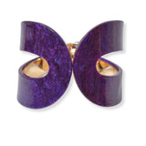 100737, GEOMETRIC CELLULOID ACETATE OPEN BANGLE BRACELET