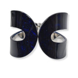 100737, GEOMETRIC CELLULOID ACETATE OPEN BANGLE BRACELET