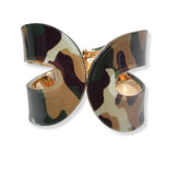 100737, GEOMETRIC CELLULOID ACETATE OPEN BANGLE BRACELET