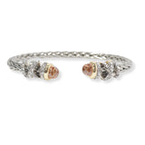 100772, DESIGNER INSPIRED CUBIC ZIRCONIA CABLE CUFF BRACELET