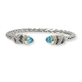 100772, DESIGNER INSPIRED CUBIC ZIRCONIA CABLE CUFF BRACELET