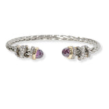 100772, DESIGNER INSPIRED CUBIC ZIRCONIA CABLE CUFF BRACELET