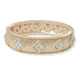 100775, MULTI CLOVER ACCENT DESIGNER INSPIRED BRACELET