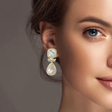 100792, GEOMETRIC DESIGNER INSPIRED DANGLE EARRING