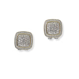 100794, 14K GOLD PLATED MICRO PAVE DESIGNER INSPIRED EARRING