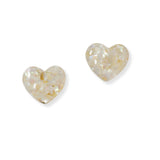 100850, HEART ACRYLIC STUD EARRING