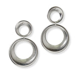 100852, GOLD DIPPED, ROUND METAL BRASS DANGLE EARRING