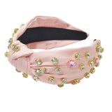 100863, HEART RHINESTONE ACCENT KNOTTED HEADBAND