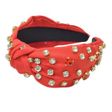 100863, HEART RHINESTONE ACCENT KNOTTED HEADBAND
