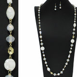 100875, SEMI PRECIOUS STONE BEADED LONG NECKLACE