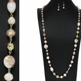 100875, SEMI PRECIOUS STONE BEADED LONG NECKLACE