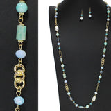 100879, RESIN MIX BEADED LONG NECKLACE