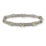 100887, X ACCENT CUBIC ZIRCONIA DESIGNER INSPIRED BRACELET