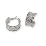 100892, 14K GOLD PLATED, DESIGNER INSPIRED HOOP EARRING