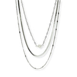 100897, DAINTY FRESHWATER PEARL ACCENT TRIPLE LAYERED NECKLACE