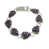100903, GRAPE ENAMEL MAGNETIC CLOSURE BRACELET