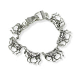 100905, FILIGREE HORSE MAGNETIC CLOSURE BRACELET