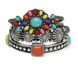 100914, WESTERN MULTI LAYERED STRETCH BRACELET