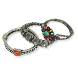 100914, WESTERN MULTI LAYERED STRETCH BRACELET