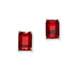 100915, RECTANGLE RHINESTONE STUD EARRING